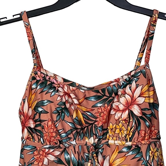 Swim Solutions Women's Tummy-Control Empire-Waist Swimdress 10 - Picture 3 of 8